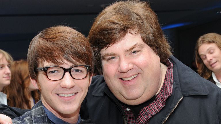 Dan Schneider and Drake Bell in 2008. Pic: Rex