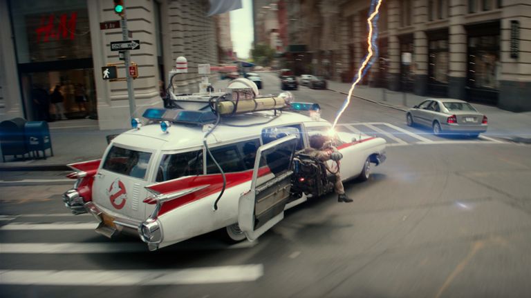 Souped up Cadillac - Ecto-1. Pic. Columbia Pictures