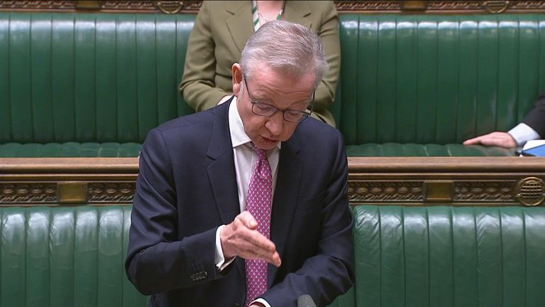 Gove in the commons on extremism definition 