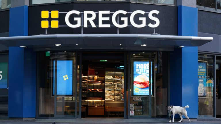 Greggs in Piccadilly Circus, London. Pic: PA