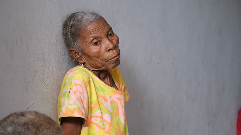 Stuart Ramsay eyewitness Haiti turmoil - hungry elderly woman