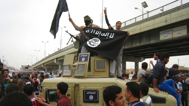 Islamic State group militants in Fallujah, Iraq. File pic: AP


