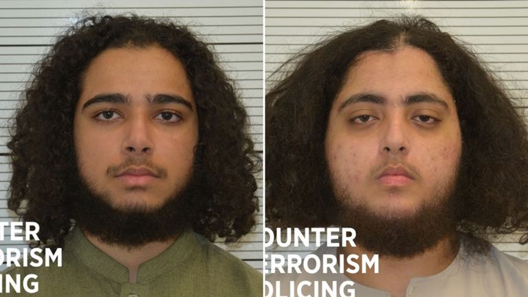 Haleem Heyder Khan (left) and his brother Hamzah Heyder Khan were jailed last November for filling out application forms to join ISIS-K. Pic: Counter Terrorism Policing