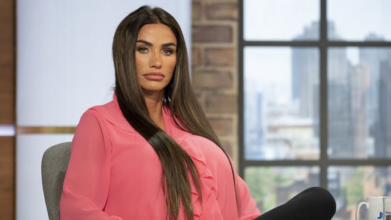 Katie Price during an appearance on Jeremy Vine on 5 in March 2023. Pic: PA