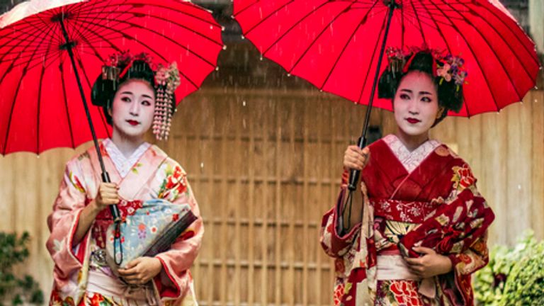 Geishas  in Kyoto City
Pic: iStock