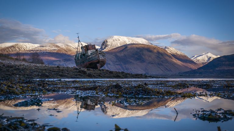 The view across Loch Linnhe and Loch Eil in Lochaber from the summit of Aonach Mor in the Nevis Range. Pic: PA