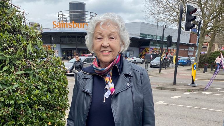 Mary Griffin at the Sainsbury&#39;s store in Burton-upon-Trent. From Becky Cotterill
