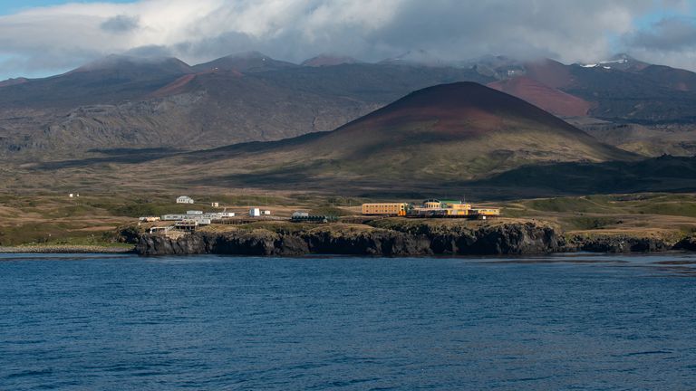 This undated photo shows a research base on Marion Island, part of the Prince Edward Islands, a South African territory in the southern Indian Ocean near Antarctica. Mice that were brought by mistake to a remote island near Antarctica 200 years ago are breeding out of control because of climate change, eating seabirds and causing major harm in a special nature reserve with “unique biodiversity.” Now conservationists are planning a mass extermination using helicopters and hundreds of tons of rode