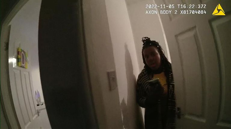 Police body cam footage showed officers arriving at Robinson’s door after the incident where she claimed to be out of breath from administering CPR to the child.  