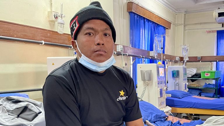 Jit Bahadur Gurung has dialysis three times a week
