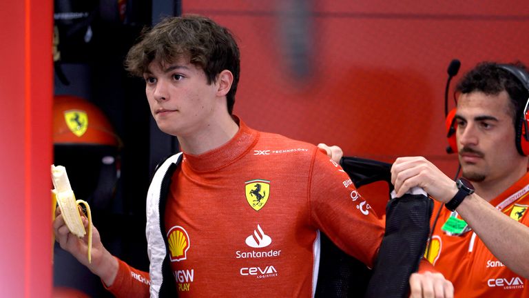 Ferrari&#39;s Oliver Bearman before practice
Pic: Reuters