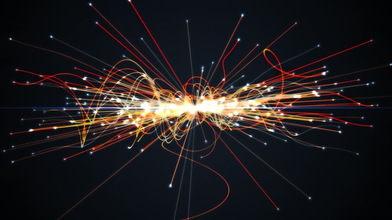 The results of the collisions taking place in a particle accelerator. Pic: Istock