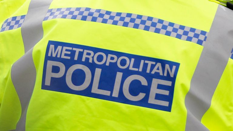 A view of a Metropolitan police officer on patrol, in London, Friday, Oct. 1, 2021.  (AP Photo/Frank Augstein)