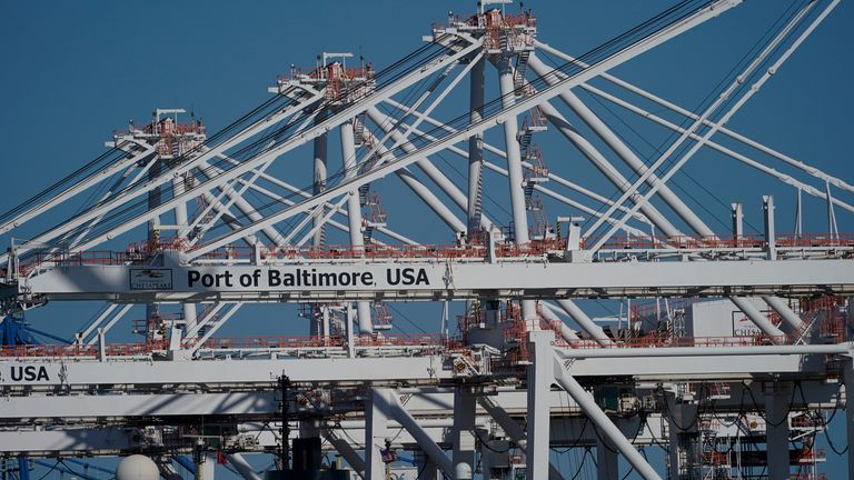 The Port of Baltimore pictured in 2022. Pic: AP