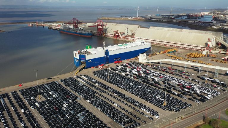 Portbury in Bristol is one of the UK&#39;s main ports to handle the import and export of motor vehicles.