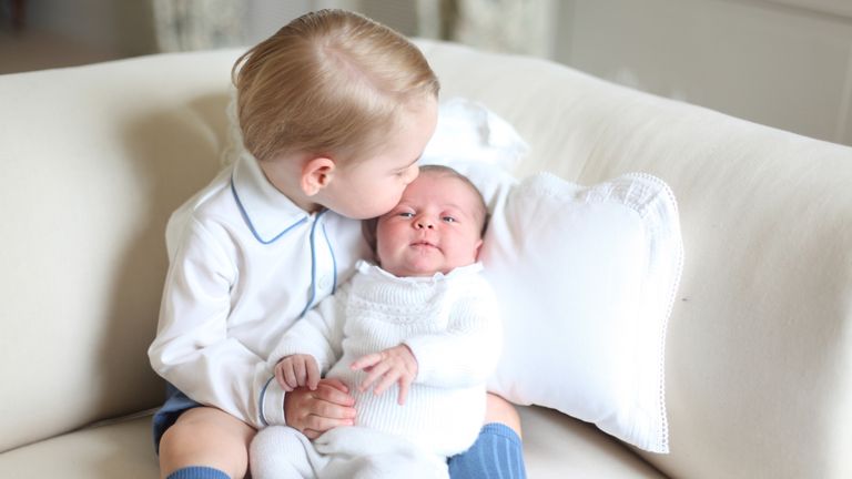 Prince George and Princess Charlotte in 2015, taken by the Princess of Wales. Pic: Reuters