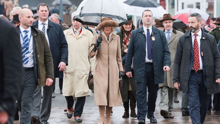 Queen Camilla was a high-profile attendee at last year's Cheltenham Ladies Festival. Image: PA