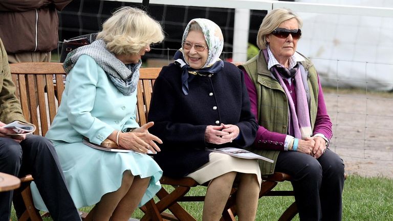 Queen Camilla with the late Queen at the Royal Windsor Horse Show in May 2011. Pic: PA