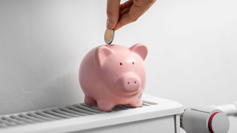 Piggy bank on a radiator. Pic: File/PA                             