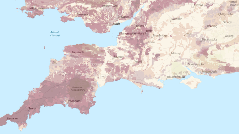 Radon map - Pic: UKHSA