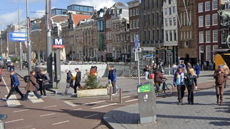 Rokin metro station in Amsterdam in 2022. Pic: Google Maps