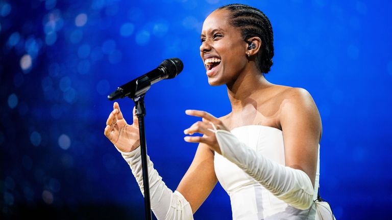 Set
14352743

Image
14352743h

Photographer
EPA-EFE/Shutterstock

Artist Saba to represent Denmark at Eurovision 2024, Copenhagen - 17 Feb 2024
Artist Saba reacts upon winning the Dansk Melodi Grand Prix 2024 in Copenhagen, Denmark, 17 February 2024 (issued 18 February 2024). Saba won the Danish singing competition with the song &#39;Sand&#39; and will represent Denmark at the Eurovision 2024 song contest.

17 Feb 2024