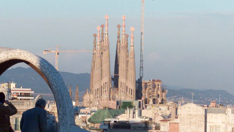 The Sagrada Familia in 2002. Pic: AP