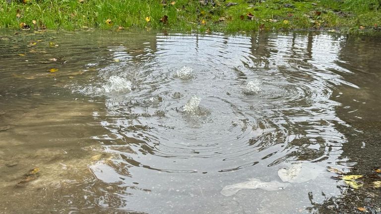 A manhole cover flooded in Grimston, north Norfolk.Image: Gaywood River Revival