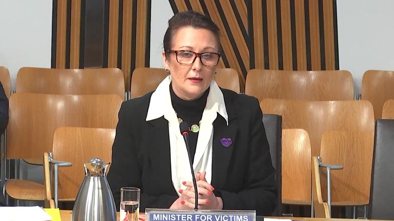 Community safety minister Siobhian Brown. Pic: Scottish Parliament TV