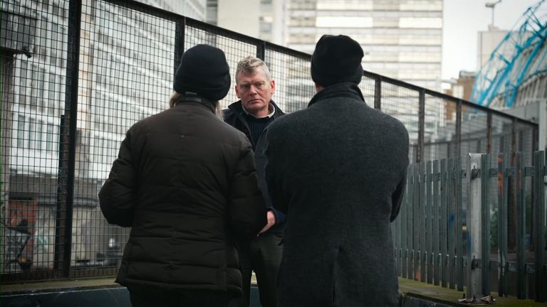 Tom Heap speaks to members of the Tyre Extinguishers