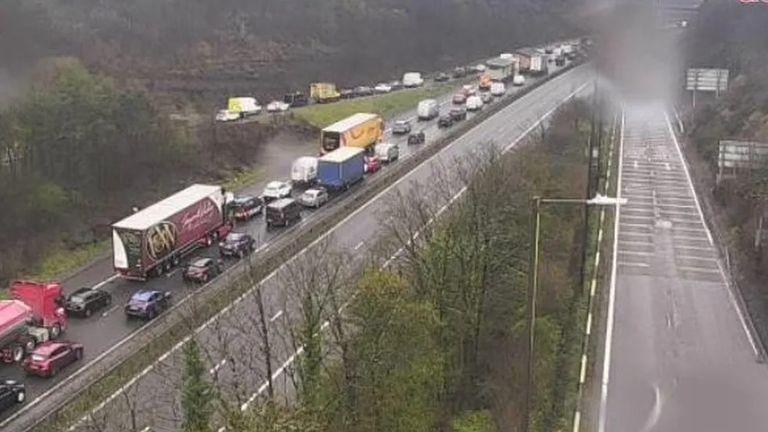 Person dies after crash with lorry on M4 UK News Sky News