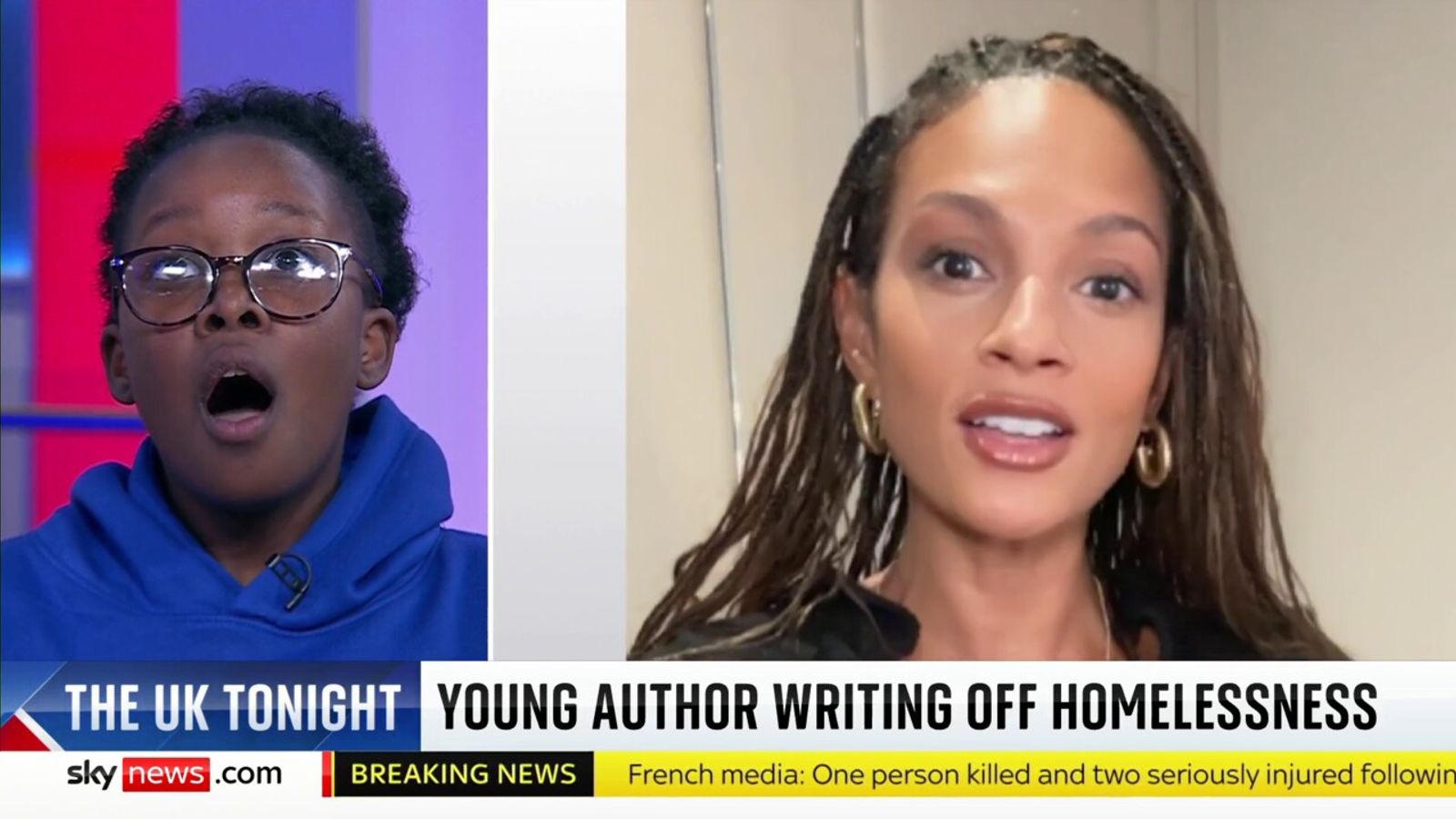 Alesha Dixon sends special message to a young author on UK Tonight