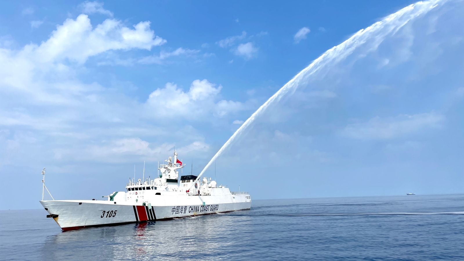 Philippine coastguard hits out at China’s ‘brute drive’ after water cannon assault