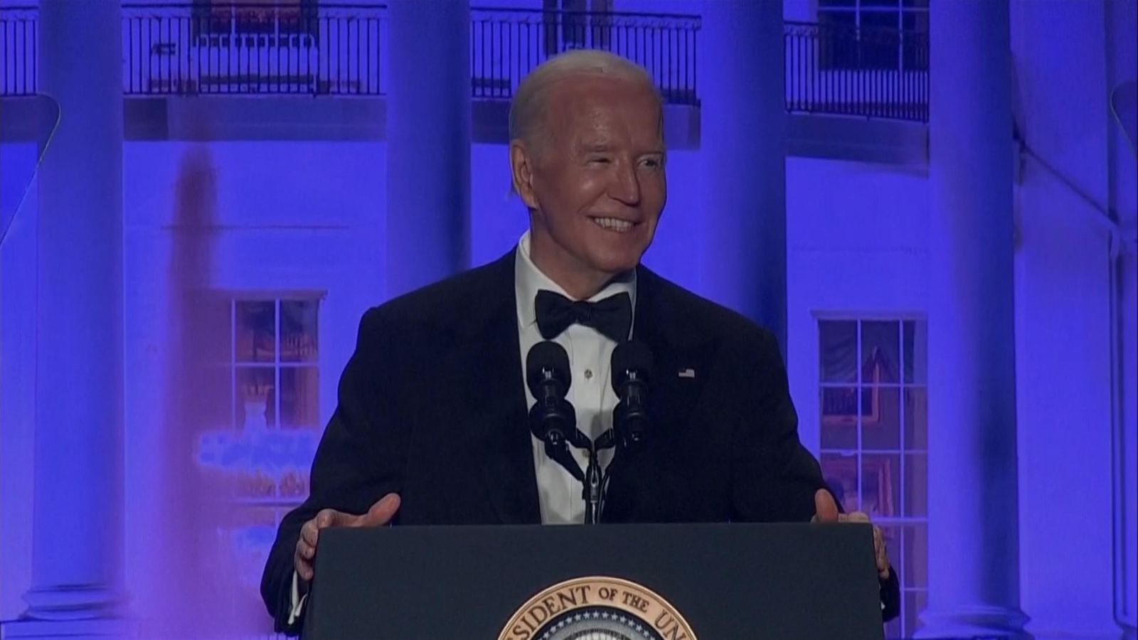 Biden jokes about Trump's 'stormy weather' at White House ...