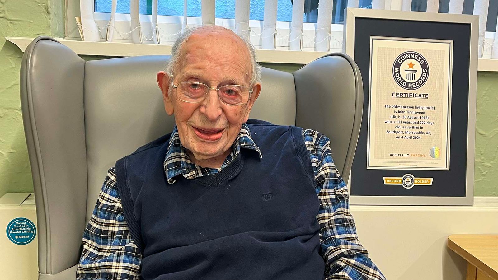 British man named John Tinniswood earns title of world’s oldest living man at 111 years old