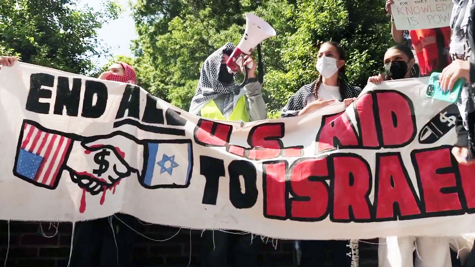 Pro-Palestine protests continue on US college campuses | US News | Sky News