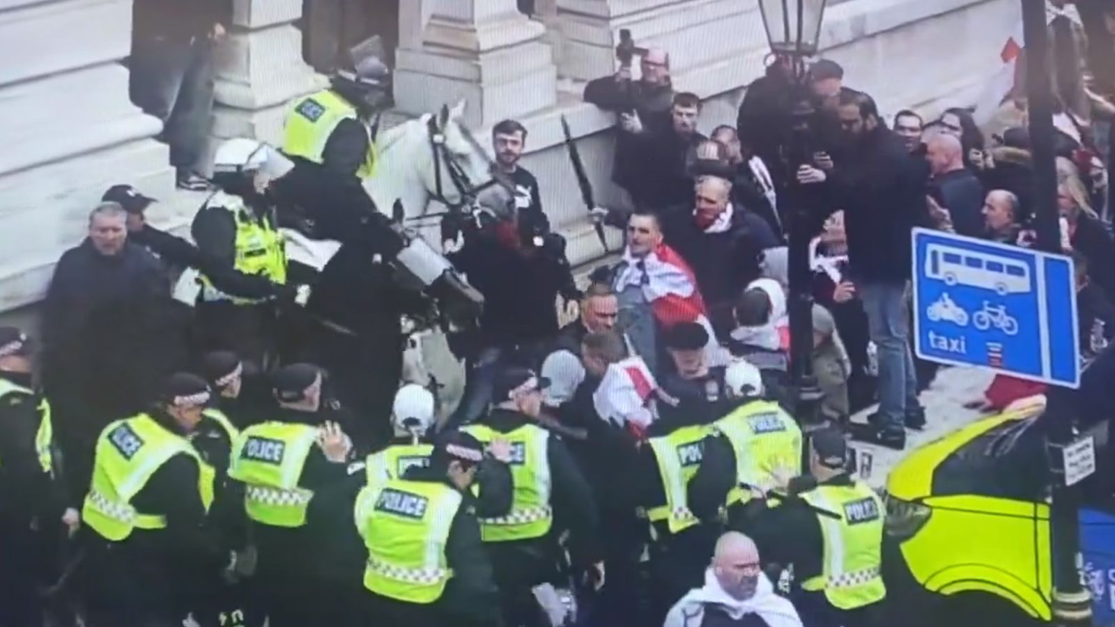 Violence breaks out at St George's Day event in central London