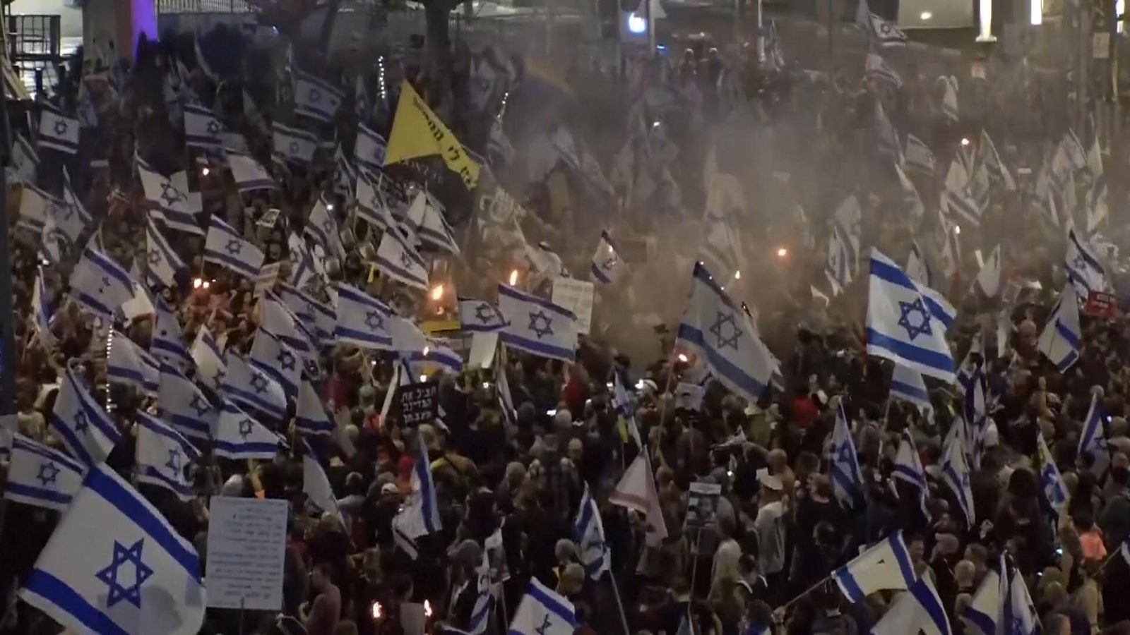 Thousands of Israelis protest against government in Tel Aviv | News UK ...
