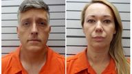 Jon and Carie Hallford, the owners of Return to Nature Funeral Home, the Colorado funeral home where 190 decaying bodies were found, are set to appear in court Tuesday, Dec. 5, 2023, facing allegations that they abused corpses, stole, money laundered and forged documents. Pic: Muskogee County Sheriff&#39;s Office/AP