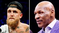 Jake Paul and Mike Tyson.
Pic: Reuters