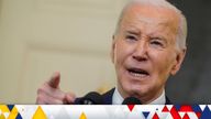 Joe Biden speaks after signing an aid bill for Ukraine
