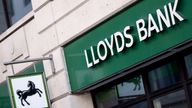 General view of signage at a branch of Lloyds bank, in London, Britain October 31, 2021. REUTERS/Tom Nicholson