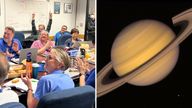 NASA&#39;s Voyager flight team celebrate after Voyager 1 began sending back information again. Credit: NASA/JPL-Caltech
