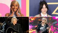 (Clockwise) Nicki Minaj. Billie Eilish, Sheryl Crow and Jon Bon Jovi.
Pic: AP