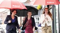 Rachel Reeves, Yvette Cooper and Angela Rayner.
Pic: PA