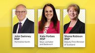 (L-R) John Swinney, Kate Forbes, Shona Robison. Pics: Scottish government