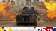 Pic: Reuters
Ukrainian service members of the 37th Marine Brigade fire a 2S1 Gvozdika self-propelled howitzer toward Russian troops, amid Russia&#39;s attack on Ukraine, in a front line in Southern Ukraine, March 30, 2024. REUTERS/Ivan Antypenko