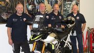 The four motorcyclists will ride from Aberdeen to Gibraltar. Pic: Wayne Clarke