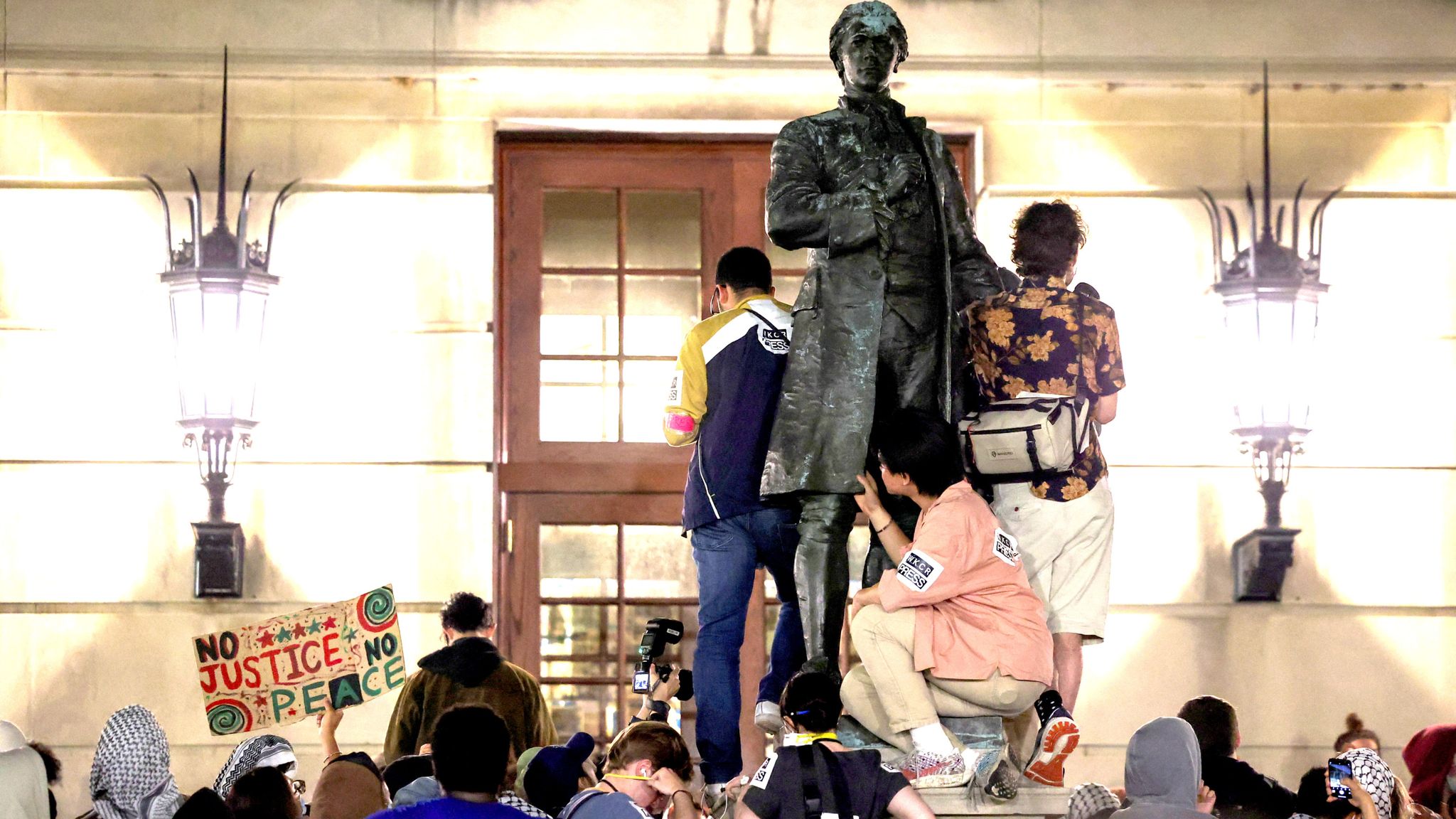 Pro-Palestinian protesters take over building at Columbia University in