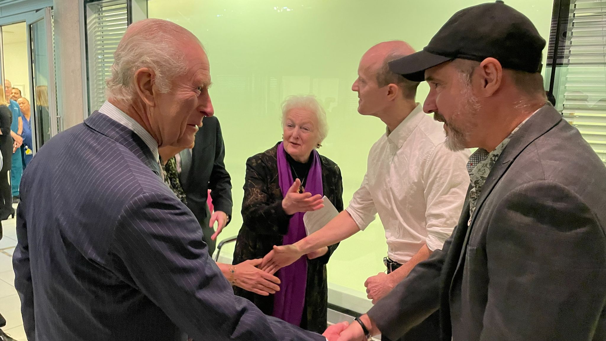 Cancer patients meet King Charles as innovative treatments put in the